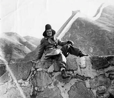 Ann Cottrell (Free) on the Great Wall of China, circa 1946.